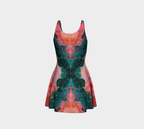 Feel the Borboleta Pattern Flare Dress