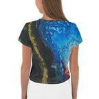 Gold Stream Crop Tee