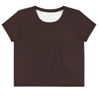Chocolate Brown Crop Tee