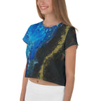 Gold Stream Crop Tee