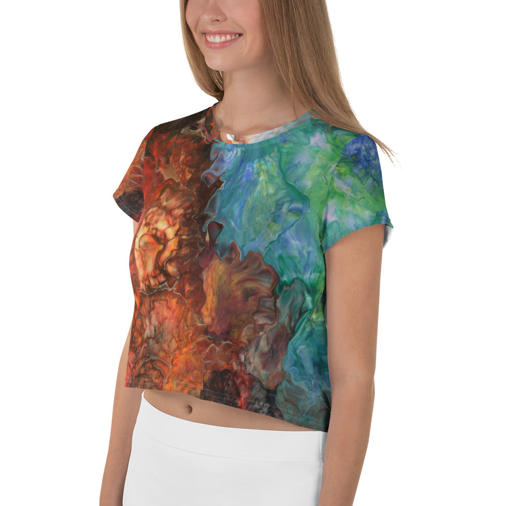 Aura Splash Crop Tee