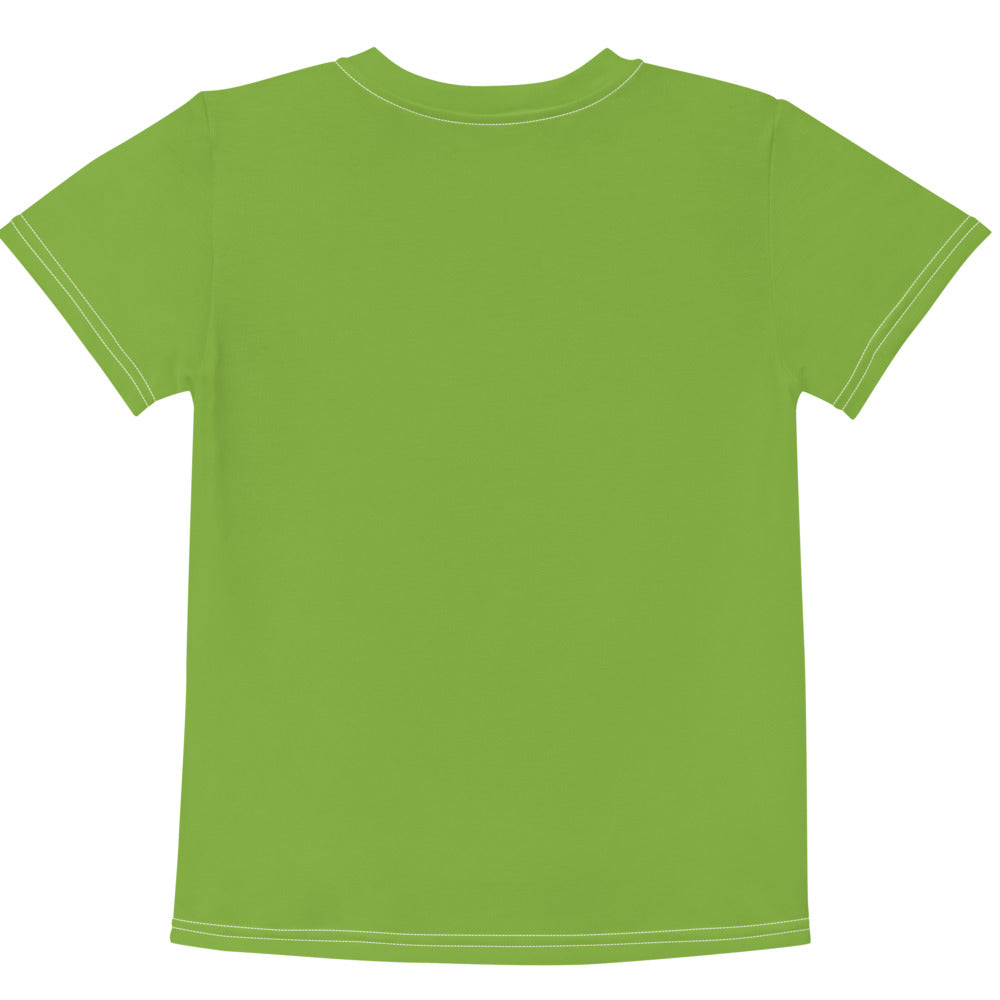 Gender Neutral Kids' Crew Neck T-Shirt in Grass Green