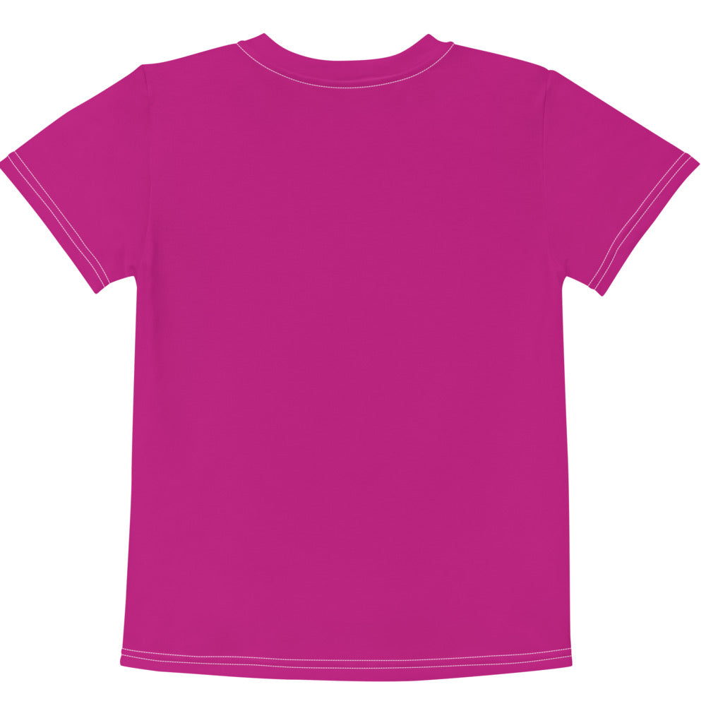 Gender Neutral Kids' Crew Neck T-Shirt in Fabulous Fuchsia
