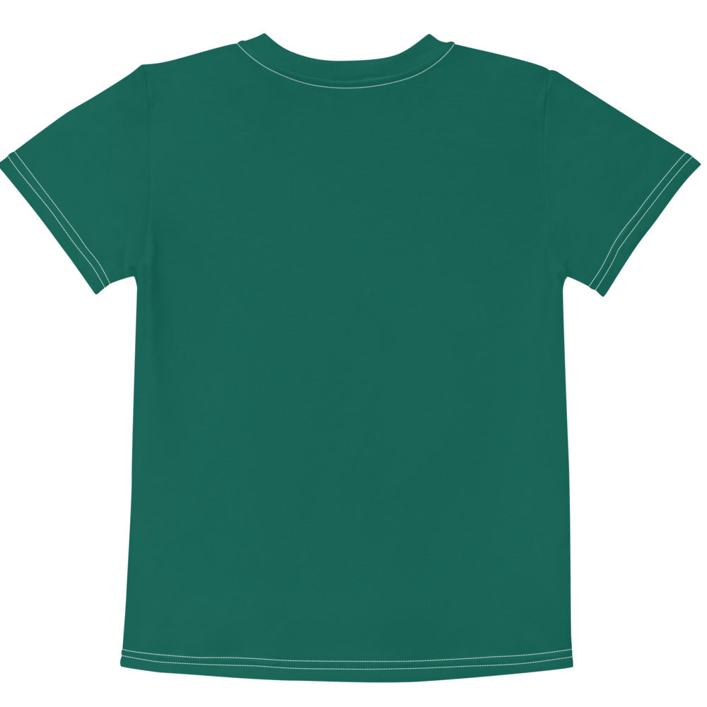 Gender Neutral Kids' Crew Neck T-Shirt in Bright Green