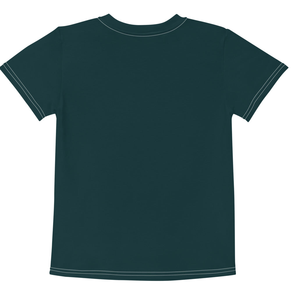 Gender Neutral Kids' Crew Neck T-Shirt in Sea Green
