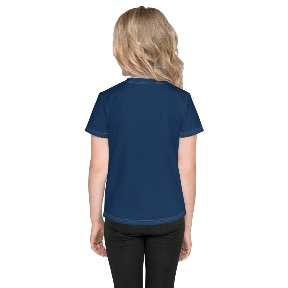 Option 3 - They/Them Gender Inclusive Kids Crew Neck T-Shirt in (In the) Navy
