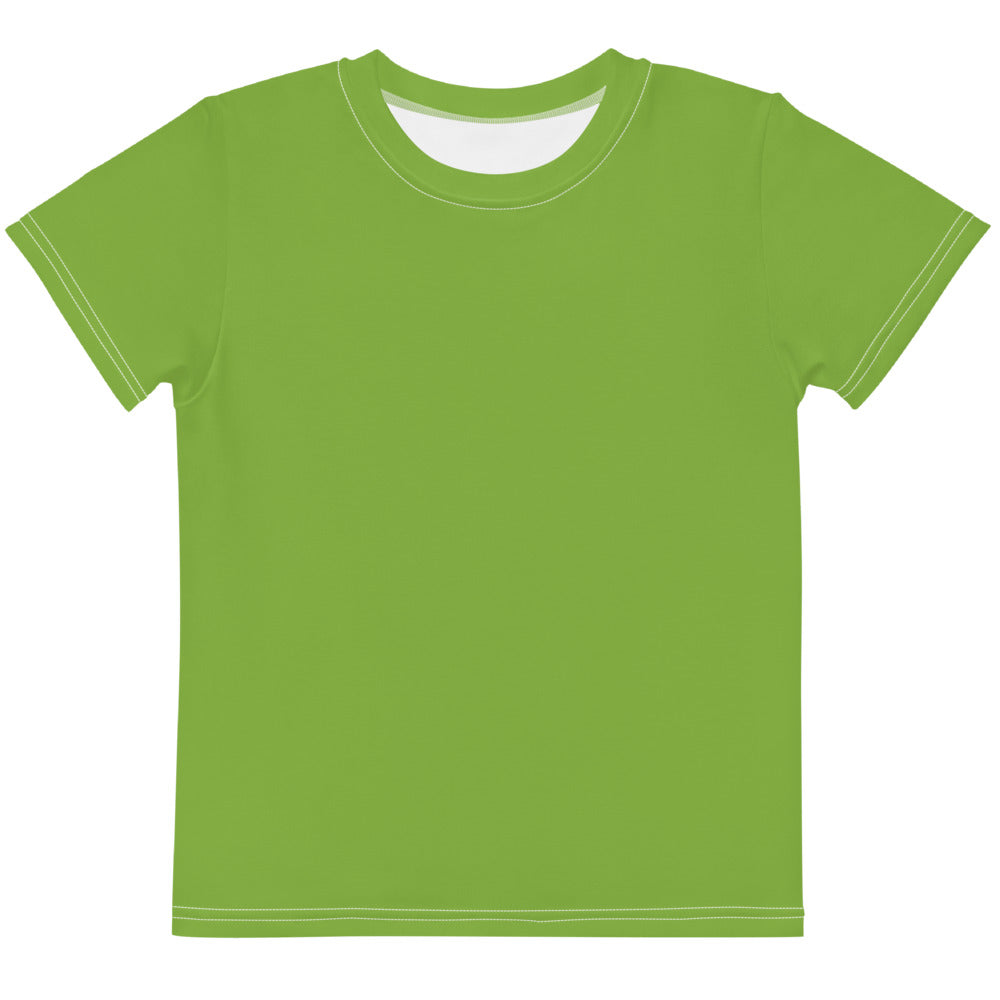 Gender Neutral Kids' Crew Neck T-Shirt in Grass Green