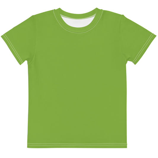 Gender Neutral Kids' Crew Neck T-Shirt in Grass Green