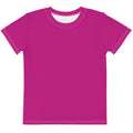 Gender Neutral Kids' Crew Neck T-Shirt in Fabulous Fuchsia