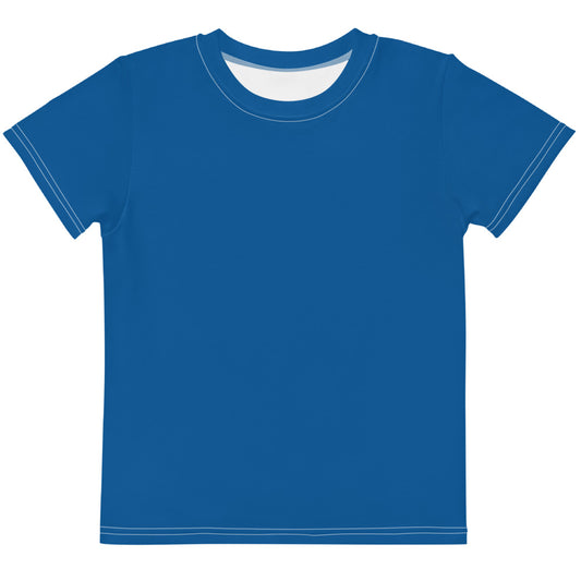 Gender Neutral Kids' Crew Neck T-Shirt in Water Blue