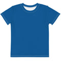 Gender Neutral Kids' Crew Neck T-Shirt in Water Blue