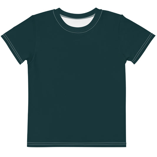 Gender Neutral Kids' Crew Neck T-Shirt in Sea Green