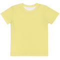 Gender Neutral Kids' Crew Neck T-Shirt in Butter Yellow