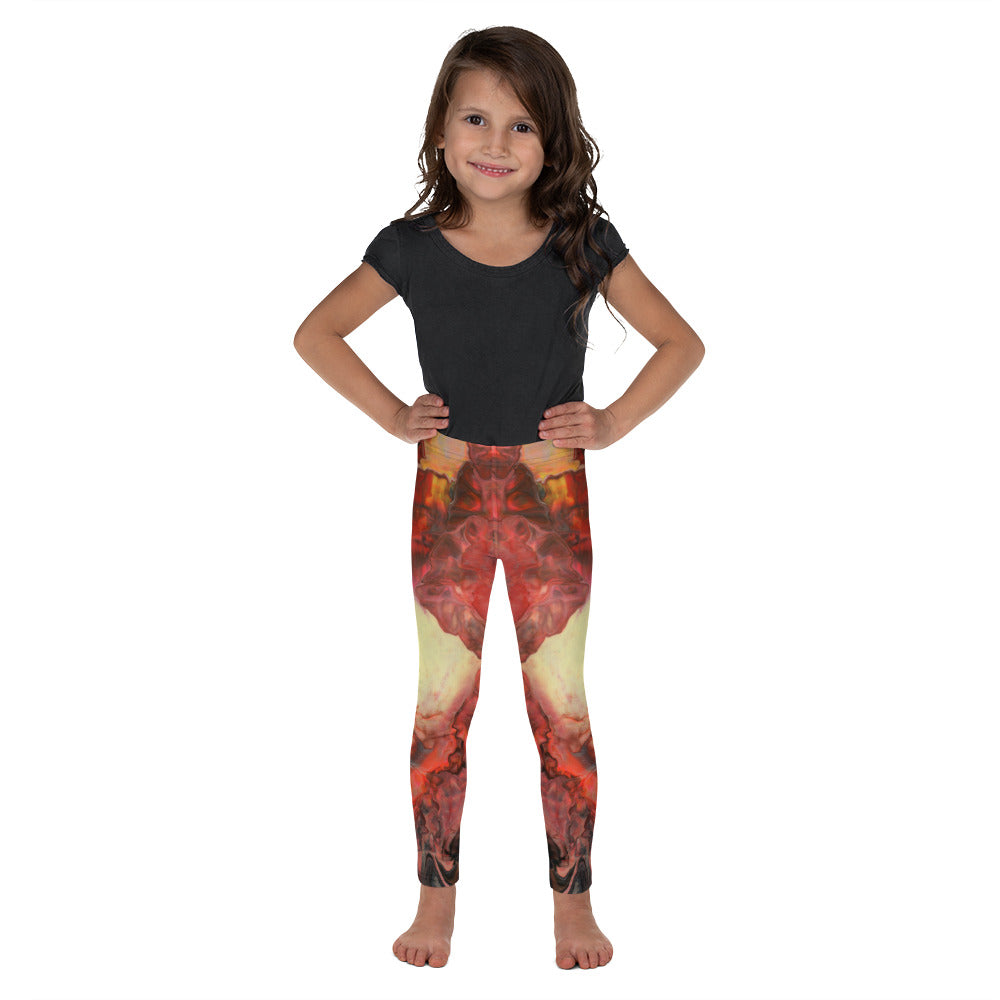 Aura Splash Fire Kids Leggings