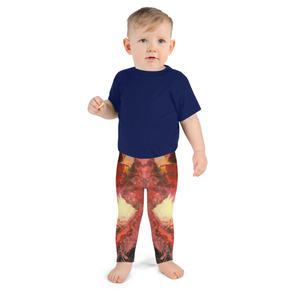 Aura Splash Fire Kids Leggings