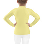Gender Neutral Kids' Rash Guard/Swim Shirt in Butter Yellow