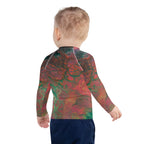 Gender Neutral Kids' Rash Guard/Swim Shirt in Bright Cameron