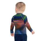 Gender Neutral Kids' Rash Guard/Swim Shirt in Northern Light