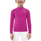 Gender Neutral Kids' Rash Guard/Swim Shirt in Fabulous Fuchsia