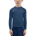 Gender Neutral Kids' Rash Guard/Swim Shirt in (In the) Navy