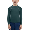 Gender Neutral Kids' Rash Guard/Swim Shirt in Sea Green
