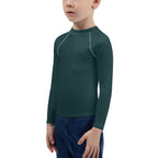 Gender Neutral Kids' Rash Guard/Swim Shirt in Sea Green