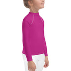 Gender Neutral Kids' Rash Guard/Swim Shirt in Fabulous Fuchsia