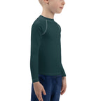 Gender Neutral Kids' Rash Guard/Swim Shirt in Sea Green