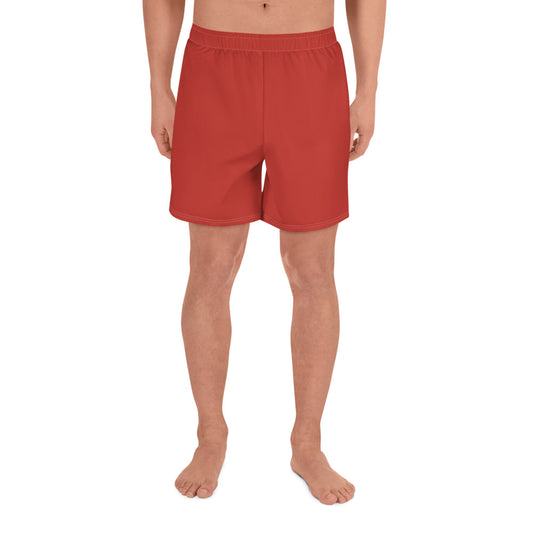 Cherry Red Athletic Long Shorts