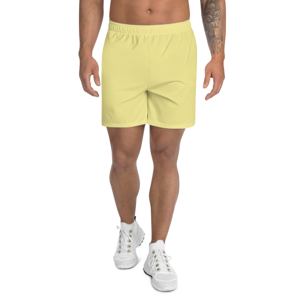 Butter Yellow Athletic Long Shorts