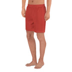 Cherry Red Athletic Long Shorts