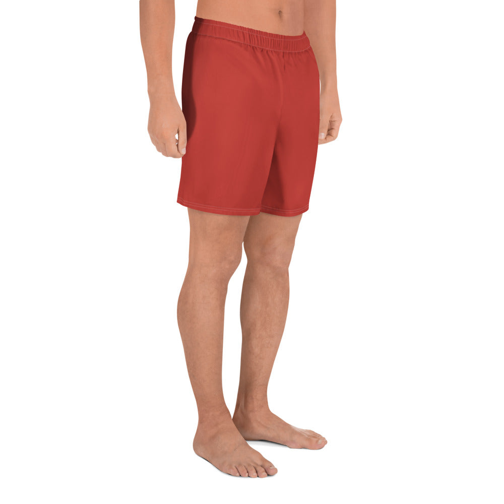 Cherry Red Athletic Long Shorts