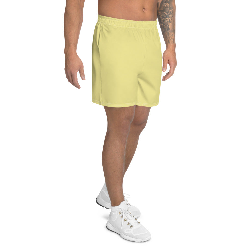 Butter Yellow Athletic Long Shorts