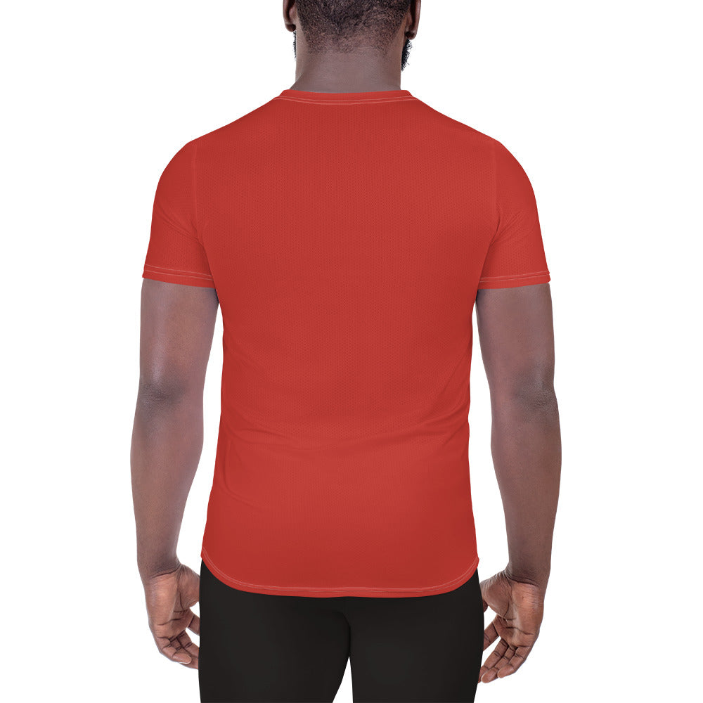 Cherry Red Relaxed Fit Athletic T-shirt