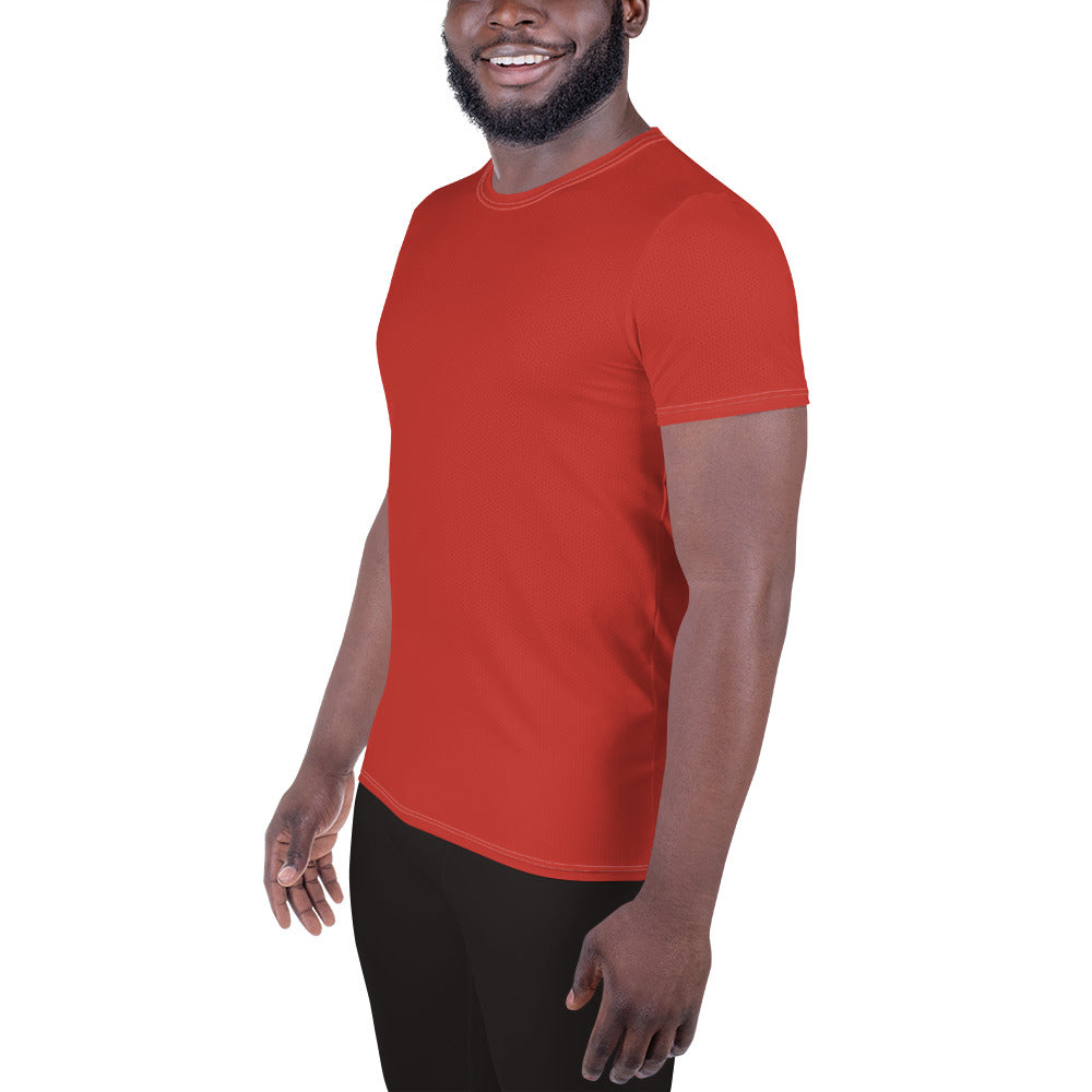 Cherry Red Relaxed Fit Athletic T-shirt