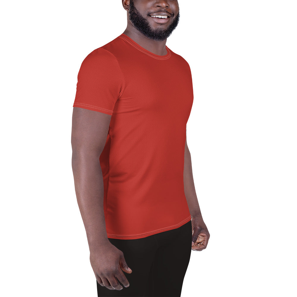 Cherry Red Relaxed Fit Athletic T-shirt