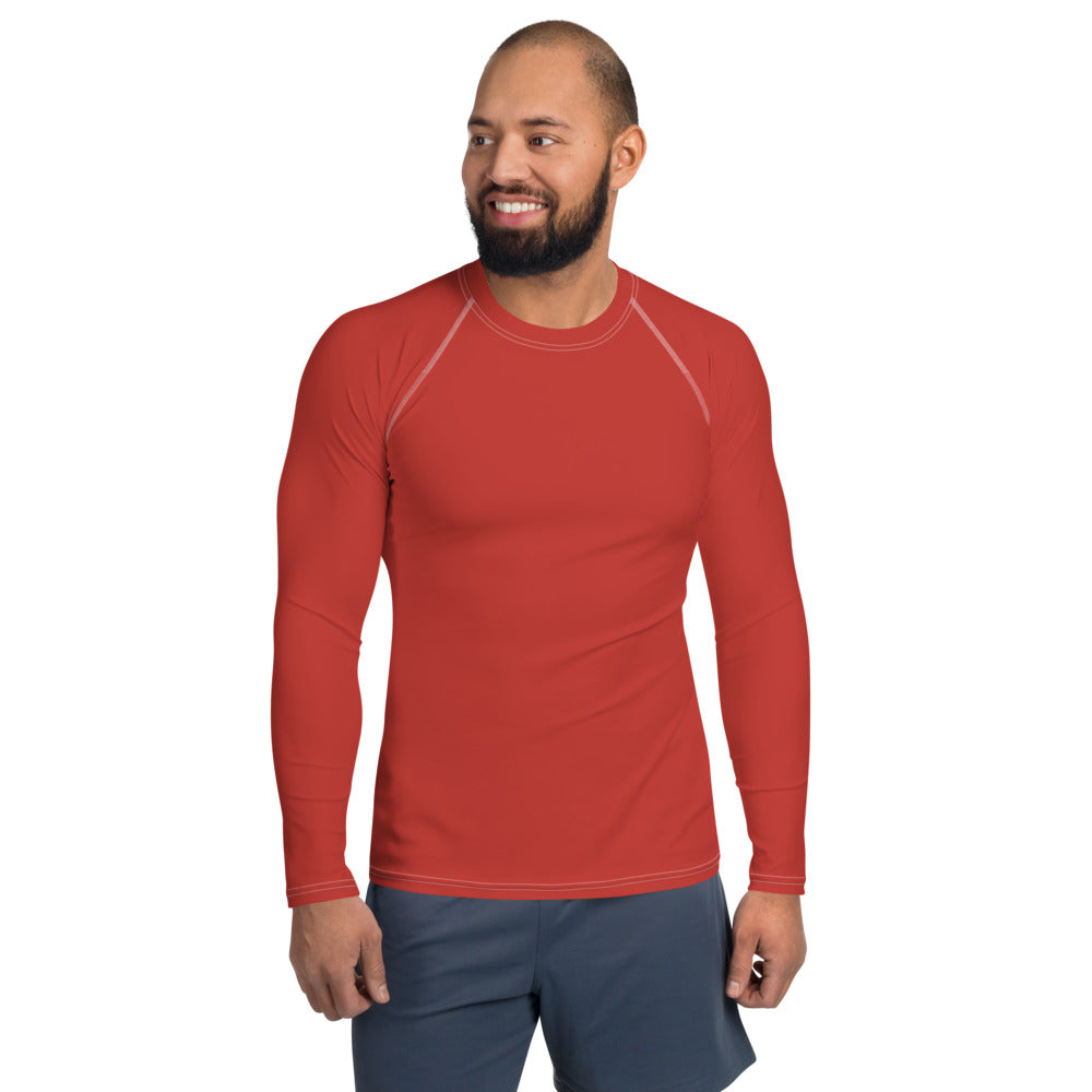 Cherry Red Men's Rash Guard