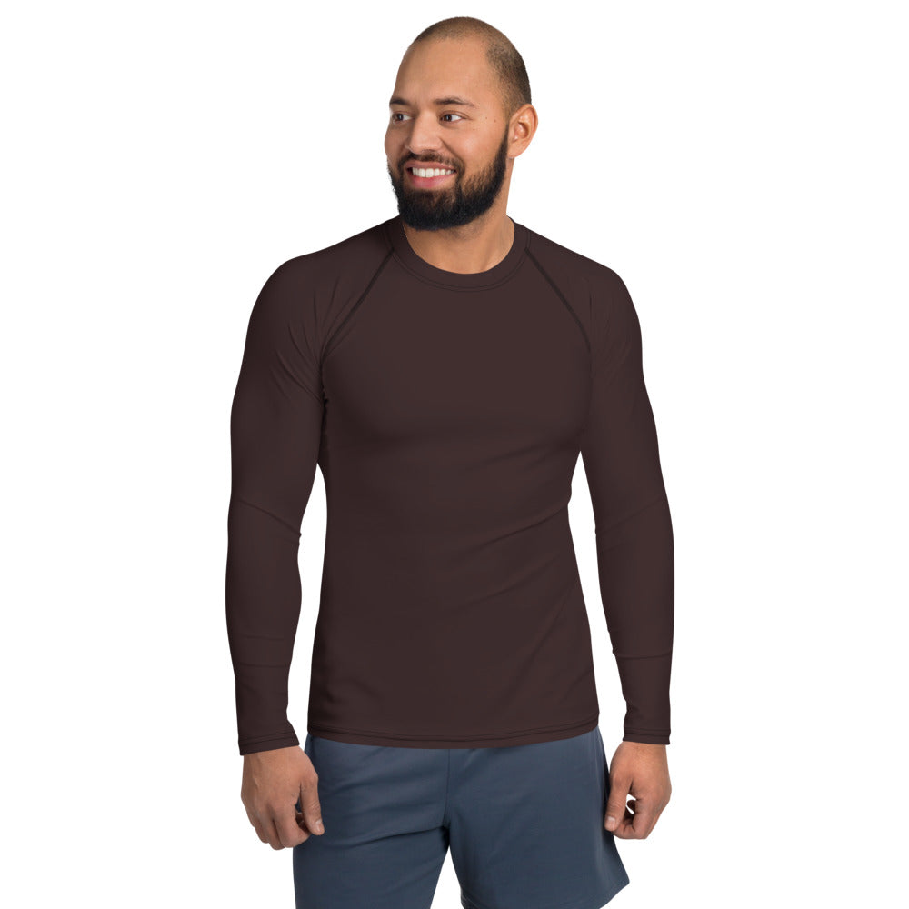 Chocolate Brown Men's Rash Guard