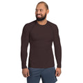 Chocolate Brown Men's Rash Guard