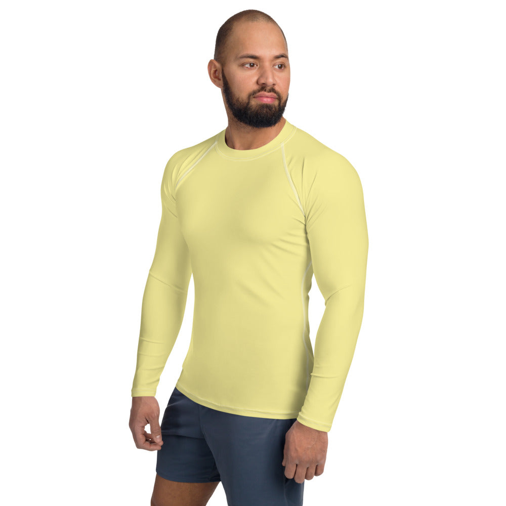 Butter Yellow Men's Rash Guard