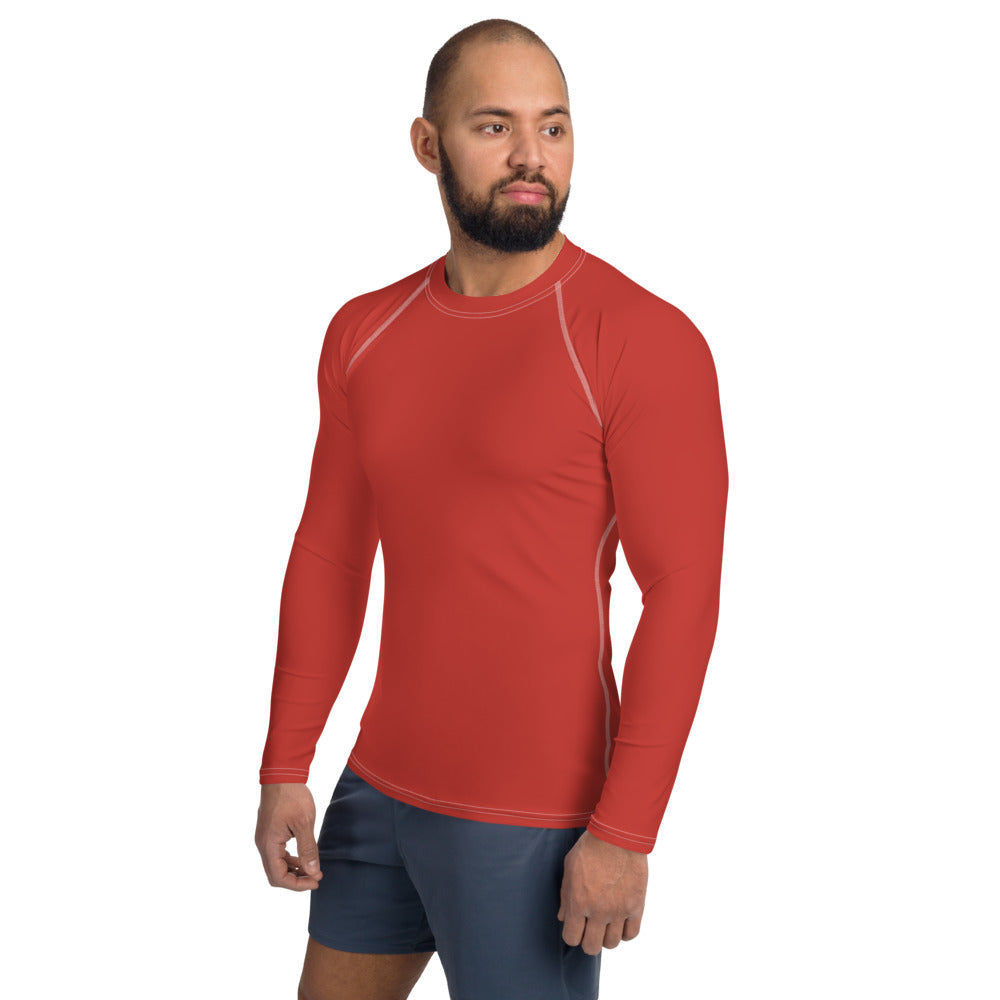 Cherry Red Men's Rash Guard