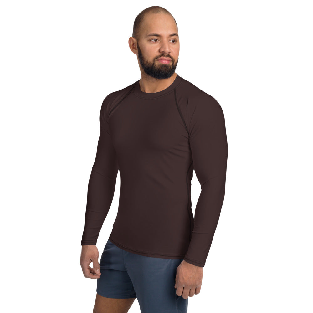 Chocolate Brown Men's Rash Guard