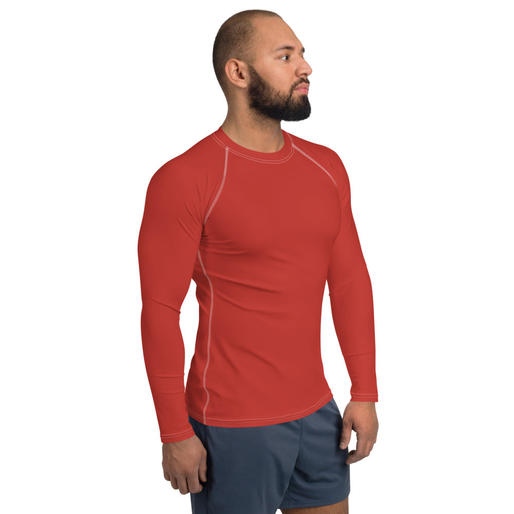 Cherry Red Men's Rash Guard
