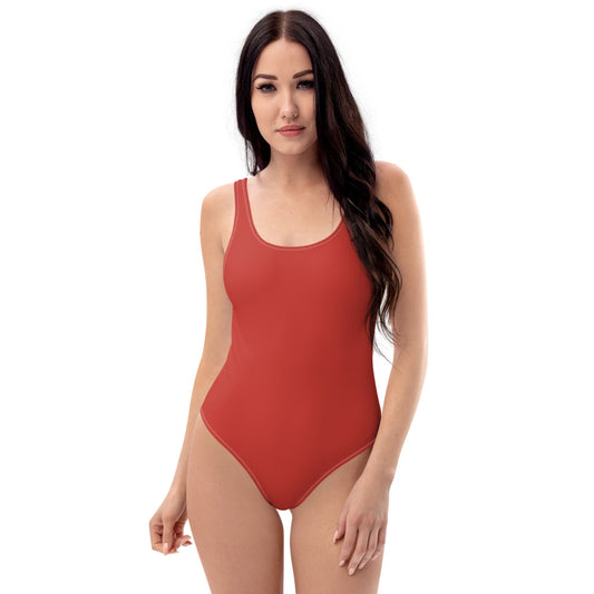 Cherry Red One-Piece Swimsuit