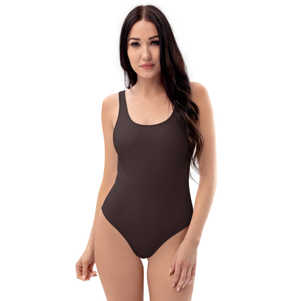 Chocolate Brown One-Piece Swimsuit
