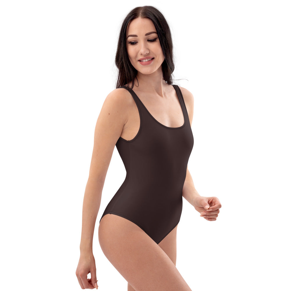 Chocolate Brown One-Piece Swimsuit