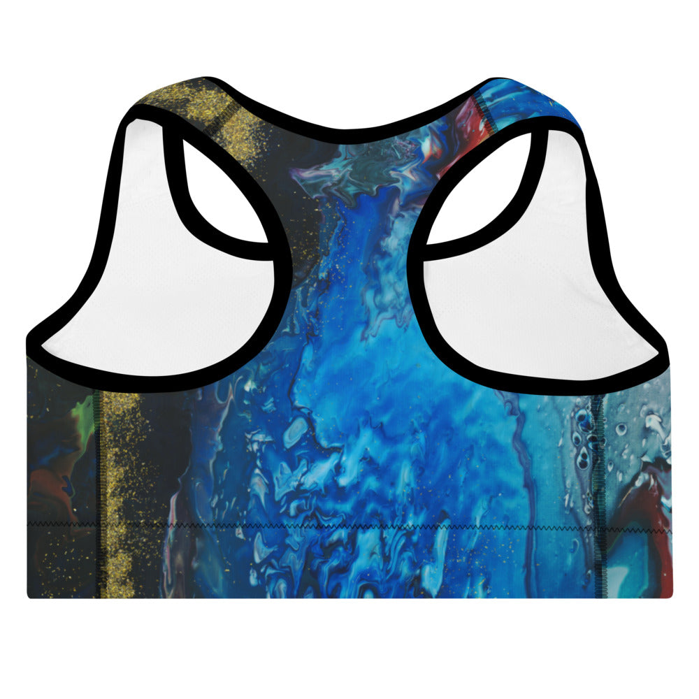 Gold Stream Padded Sports Bra