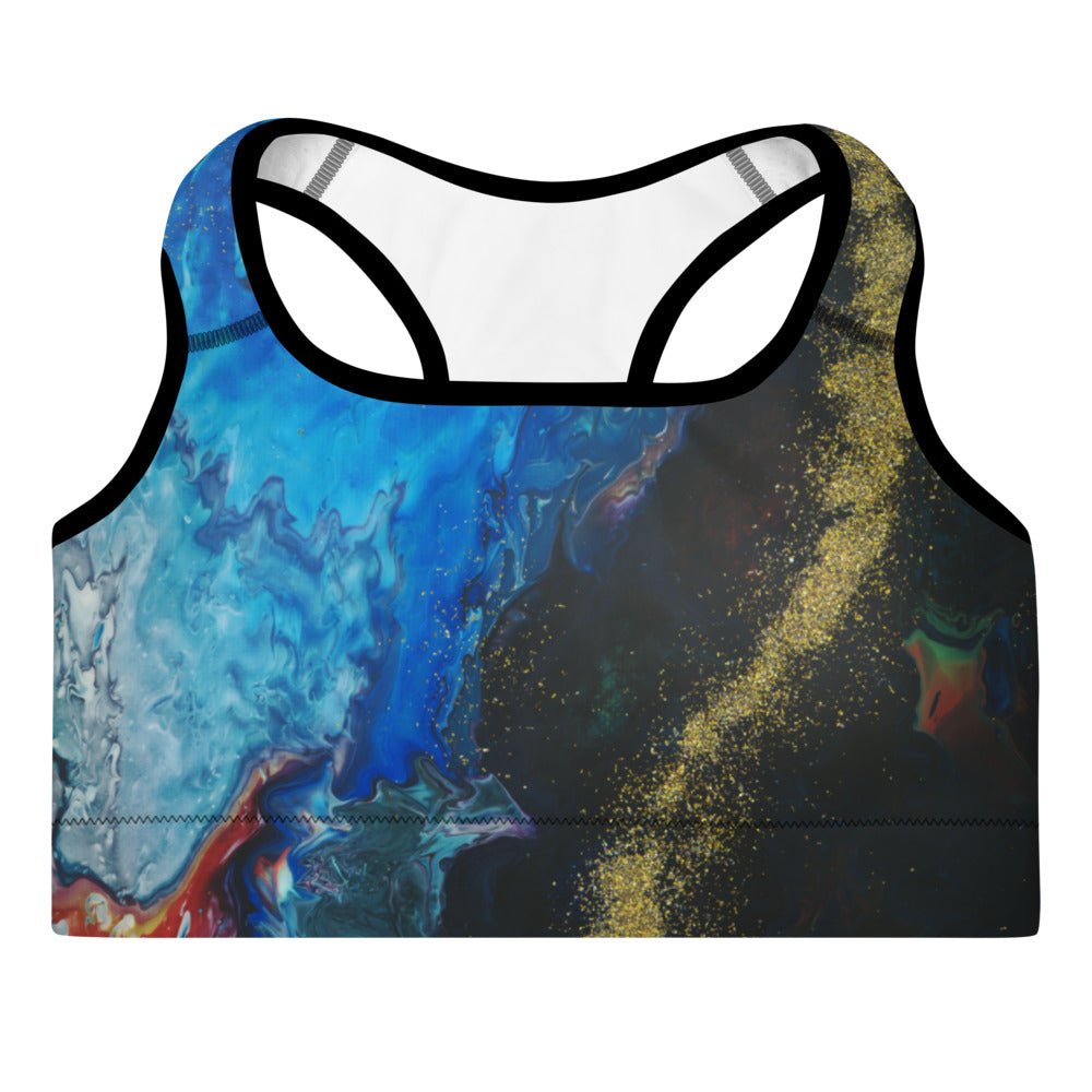 Gold Stream Padded Sports Bra