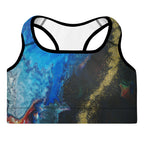 Gold Stream Padded Sports Bra
