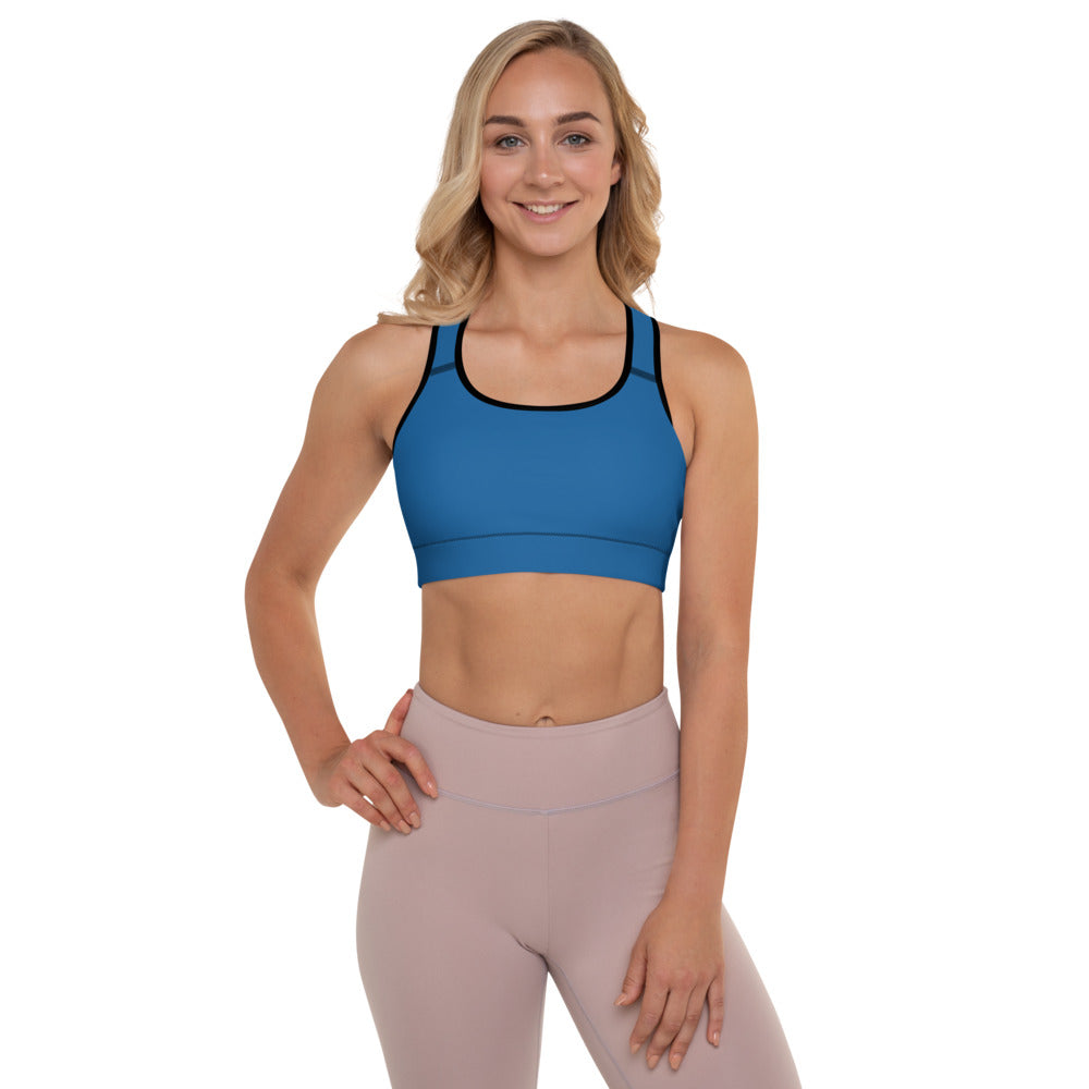 Blue Water Padded Sports Bra